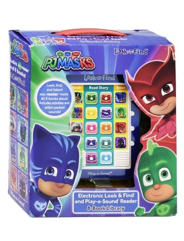 Electronic Look and Find and Play-A-Sound Reader With 8-Book Library (PJ Masks)