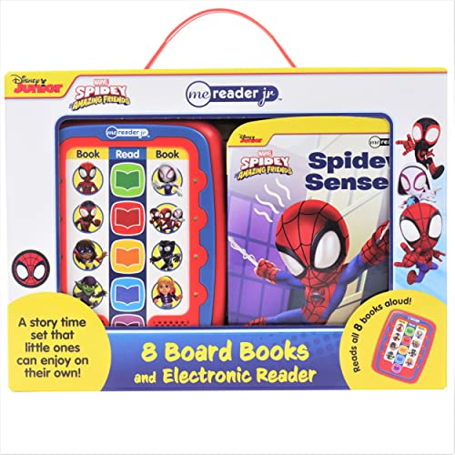 Spidey and His Amazing Friends 8 Board Books and Electronic Reader (Disney Junior, Me Reader Jr.)