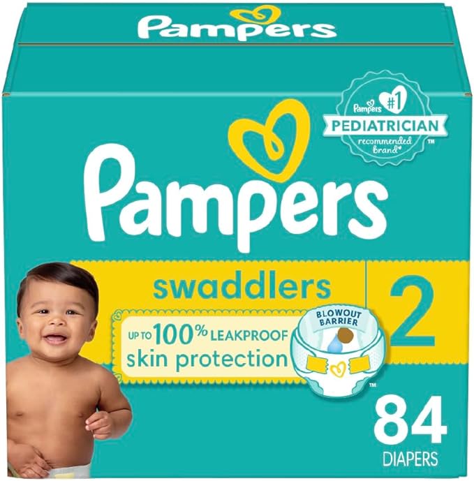 Pampers Swaddlers Newborn Diaper Size 2 84 Count