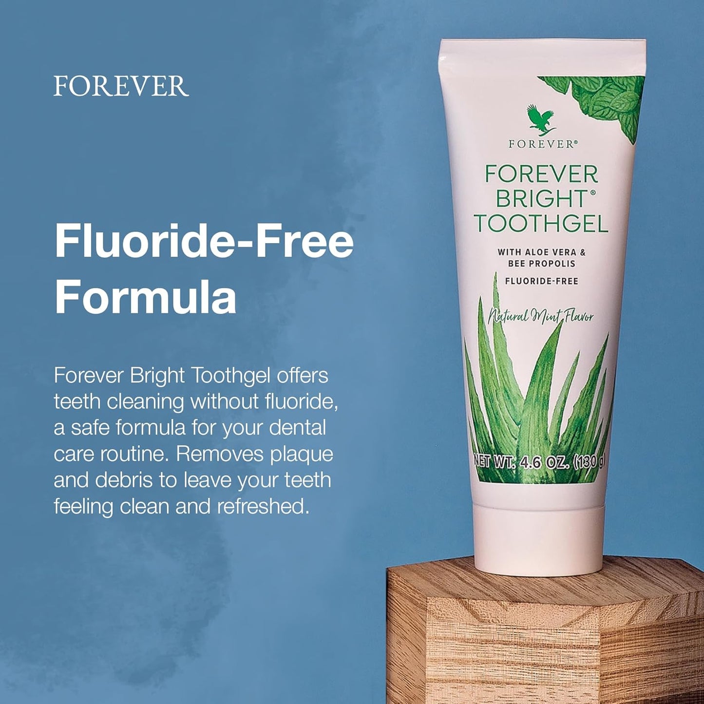 Forever Living | Forever Bright Toothgel - 4.6oz Vegan Non-Fluoride Toothgel with Peppermint & Spearmint - Gentle Oral Care for Kids & Adults - 1 Pack