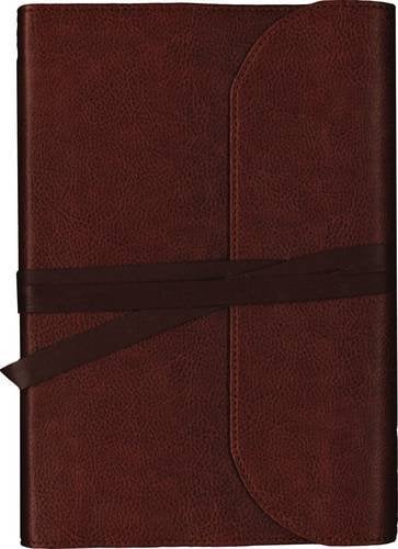 NKJV Journal the Word Bible (Premium Brown Leather)