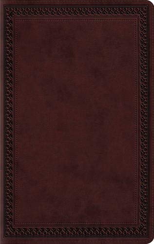 ESV Large Print Value Thinline Bible (TruTone Mahogany, Border Design)