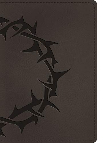 ESV Large Print Compact Bible (TruTone Charcoal, Crown Design)