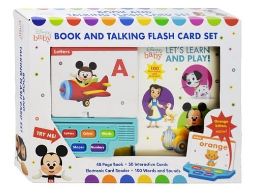 Disney Baby Book and Talking Flash Card Set